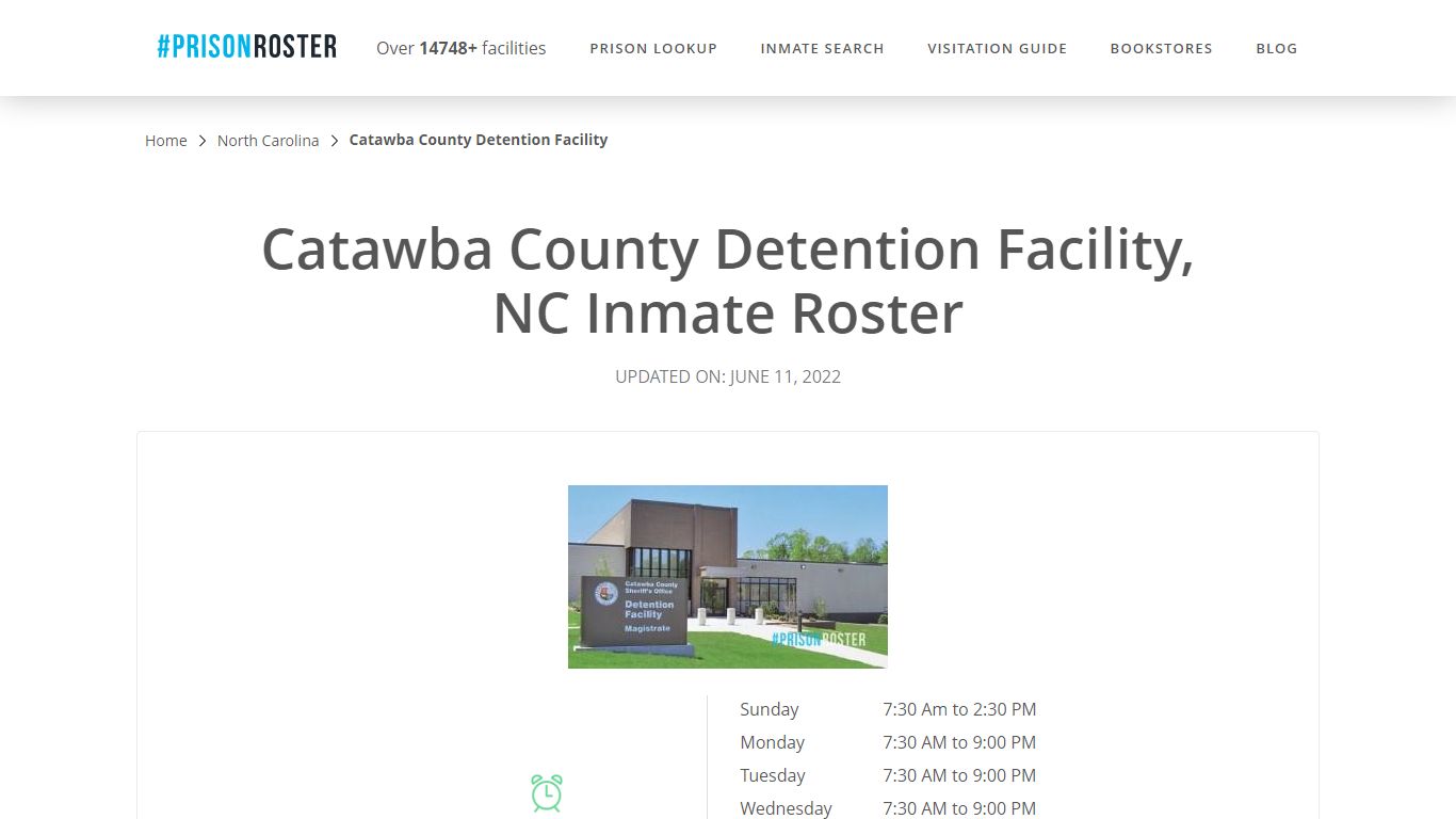 Catawba County Detention Facility, NC Inmate Roster - Prisonroster